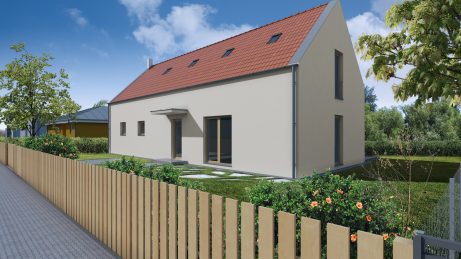 Pohled z ulice - typový projekt - VIKTORIE 1.01 | Wienerberger e4 dům