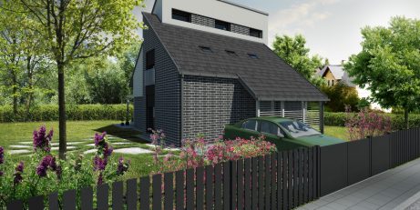 Pohled z ulice - typový projekt - VIOLA 1.01 | Wienerberger e4 dům