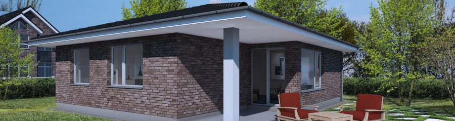 Pohled ze zahrady - typový projekt - ZINA 1.01 | Wienerberger e4 dům