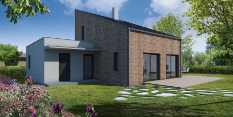 Pohled z ulice - typový projekt - ZORA 1.01 | Wienerberger e4 dům