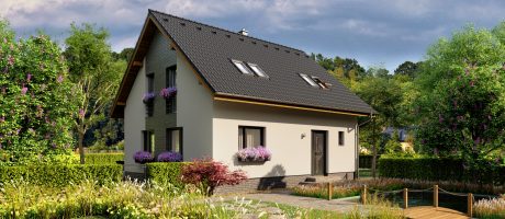 Pohled z ulice - typový projekt - LYRA  | Wienerberger e4 dům