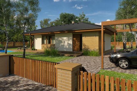 Pohled z ulice - typový projekt - MALORKA | Wienerberger e4 dům