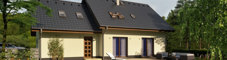 Pohled ze zahrady - typový projekt - VEGA2PLUS | Wienerberger e4 dům