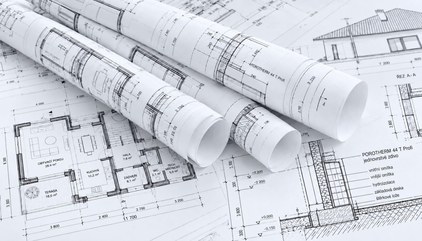 Fotografie projektů (blueprint) pro e4 dům od wienerbergeru
